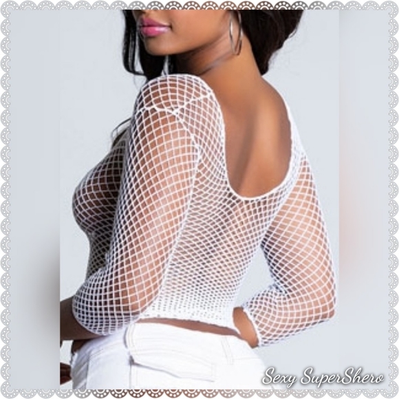 🆕 "Rocker babe" Fishnet Long Sleeve Lingerie - Picture 16 of 16